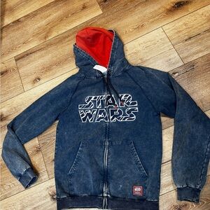 Disney Star Wars Ahsoka Denim Blue Full-Zip Jacket Ashley Eckstein, Sz S